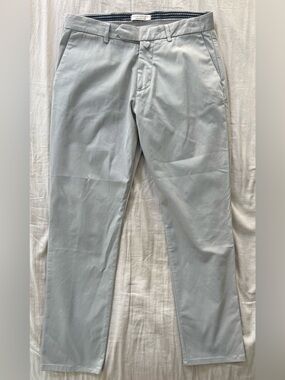 Luca Faloni Men’s 32 Summer Chinos Light Gray Made in Italy Stretch Cotton